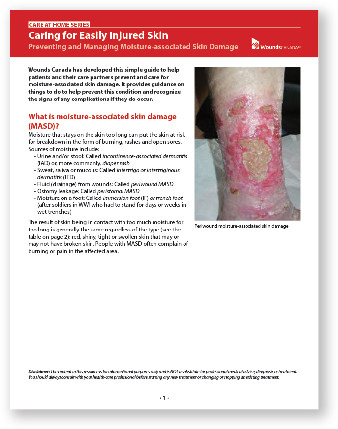 Preventing and Managing Moisture-associated Skin Damage