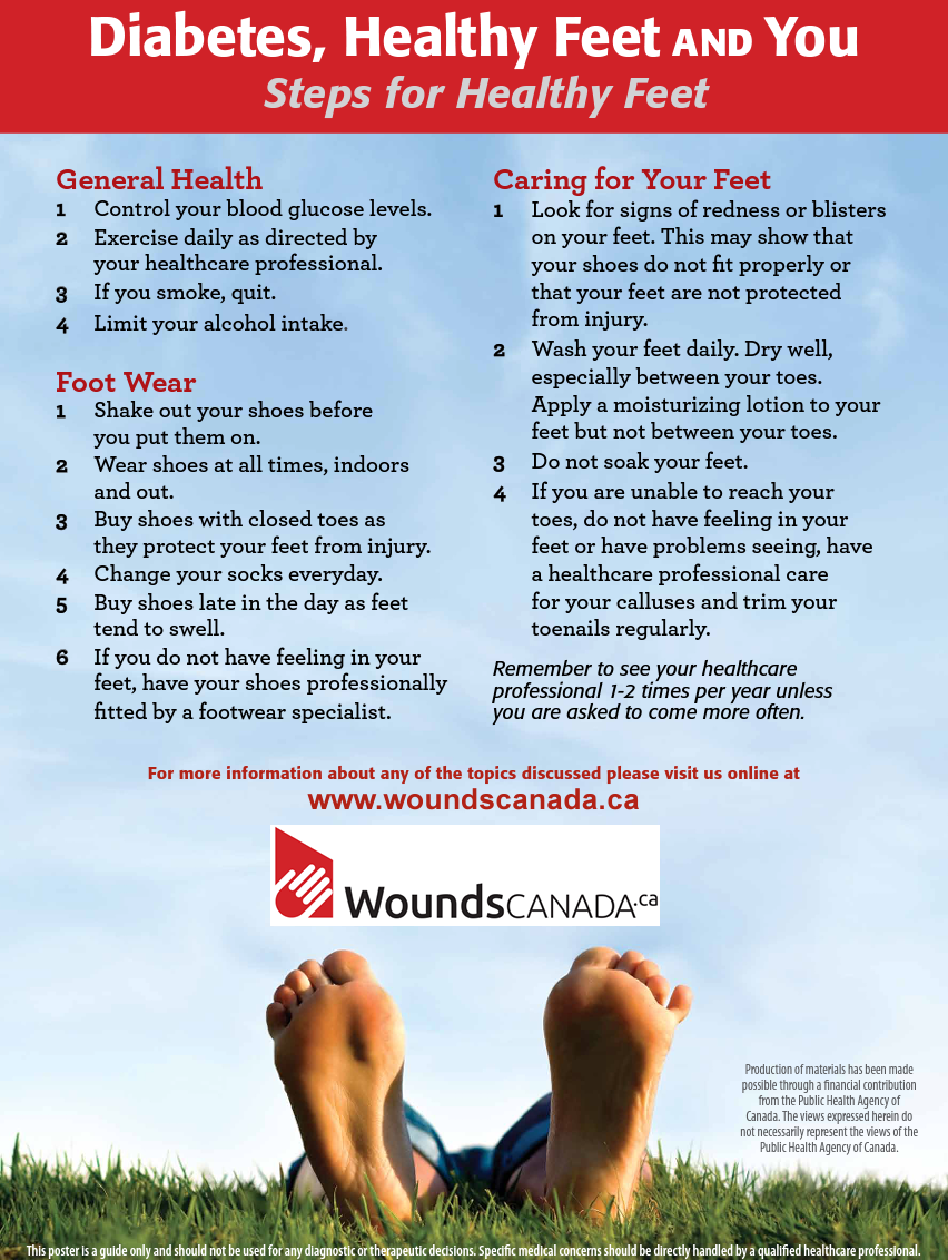 Diabetes, Healthy Feet and You: Poster for Clinician