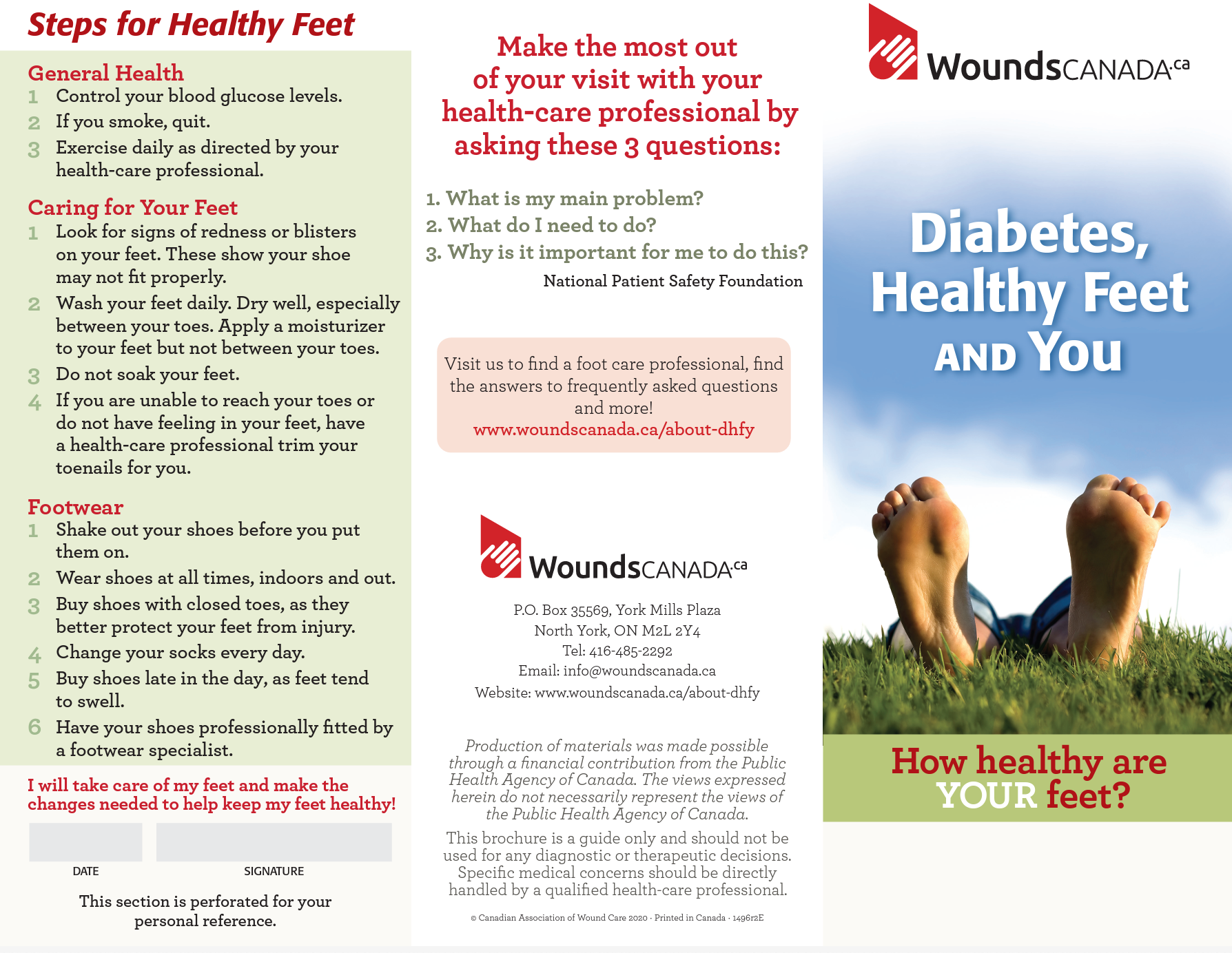 Diabetes, Healthy Feet and Your Patient: Patient Brochure
