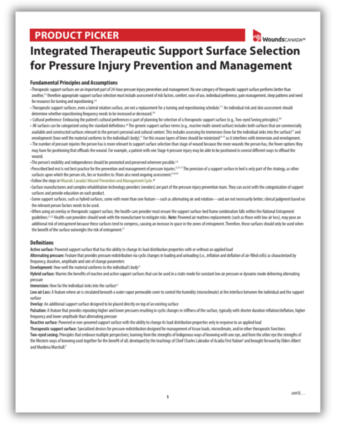 Integrated Therapeutic Support Surface Selection 